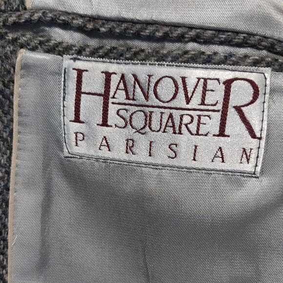 Vintage Hanover Square Wool Herringbone Tweed Throat Latch Blazer Sport Coat 41L - Picture 7 of 11